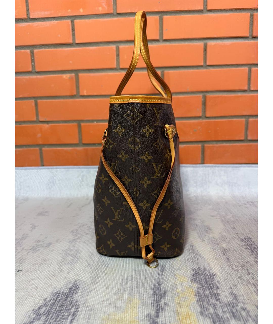 LOUIS VUITTON Коричневая сумка тоут из канвы, фото 4