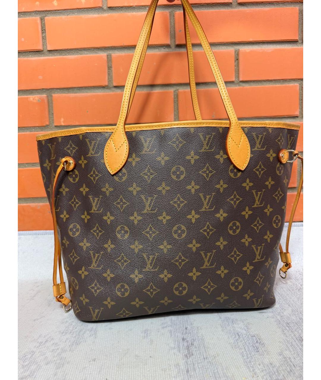 LOUIS VUITTON Коричневая сумка тоут из канвы, фото 2