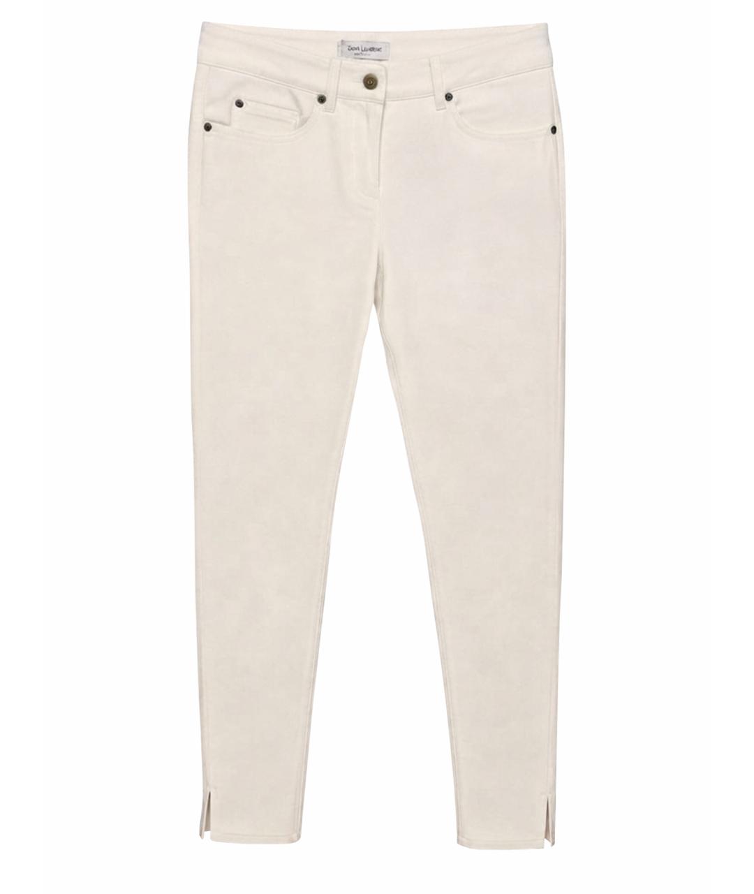 SAINT LAURENT Белые хлопко-эластановые джинсы слим, фото 1