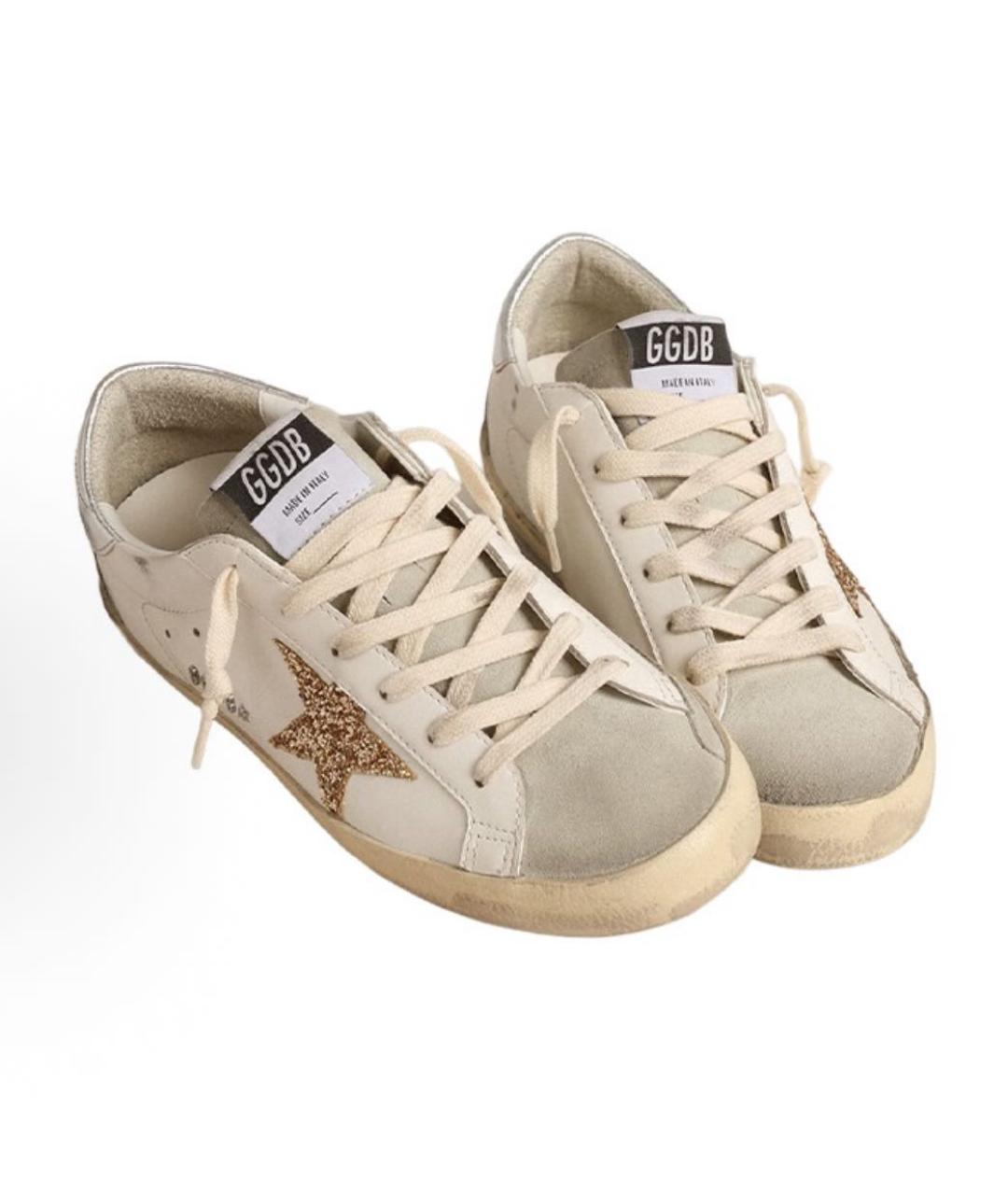 GOLDEN GOOSE Белые кожаные кеды, фото 2