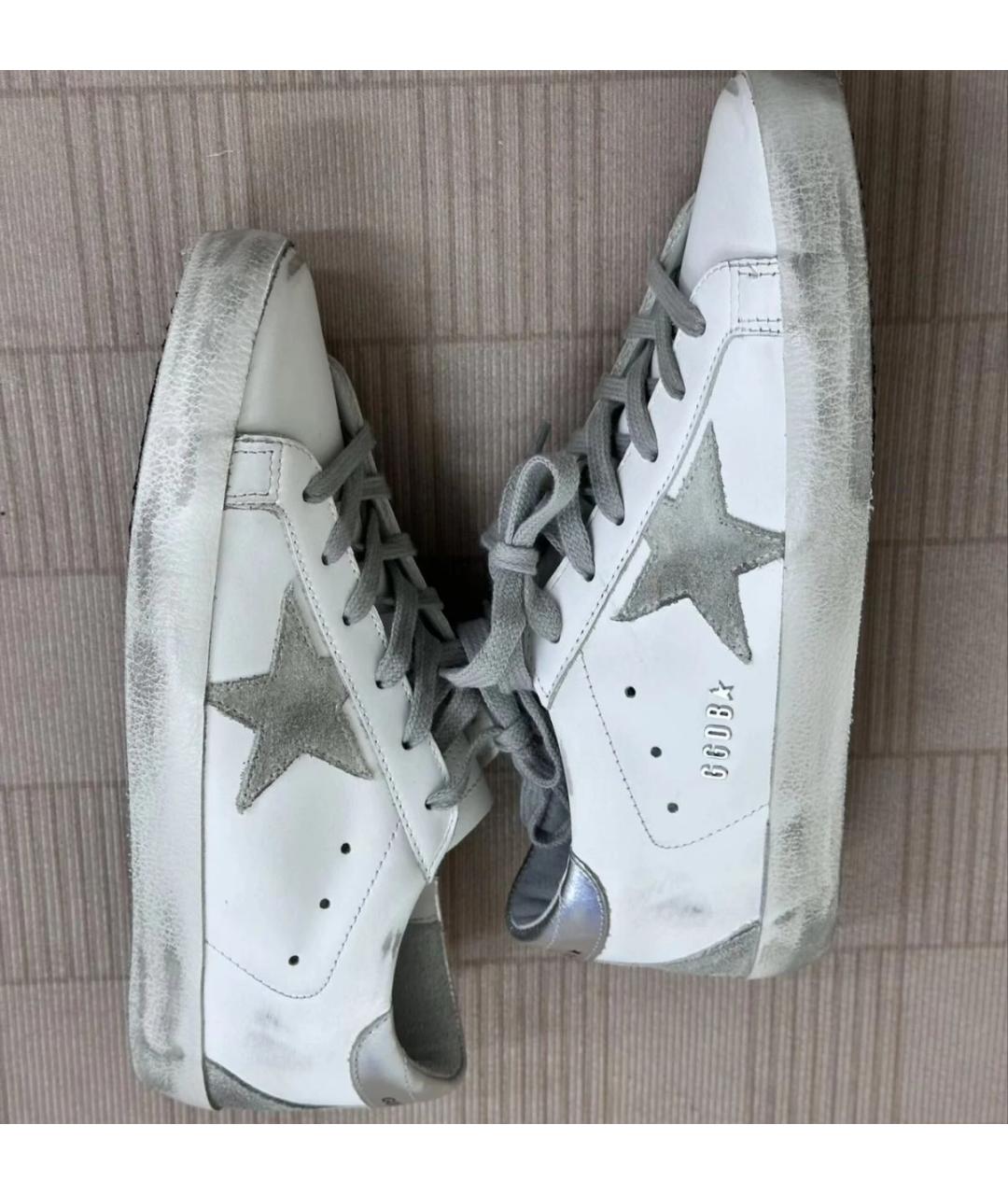 GOLDEN GOOSE Белые кожаные кеды, фото 7