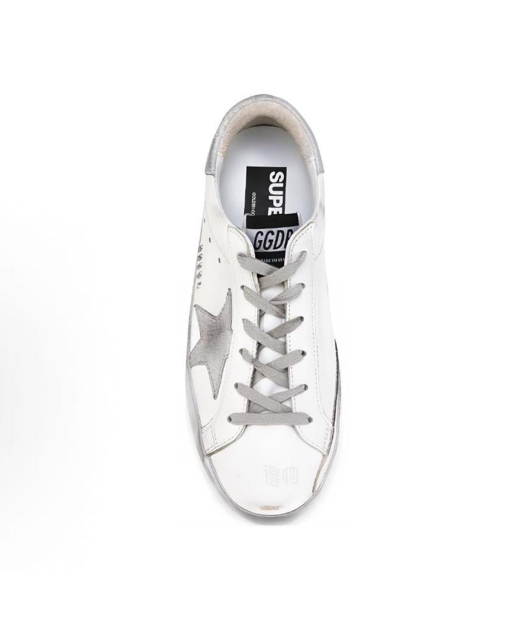 GOLDEN GOOSE Белые кожаные кеды, фото 2