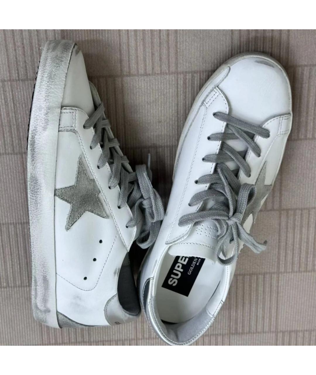 GOLDEN GOOSE Белые кожаные кеды, фото 5