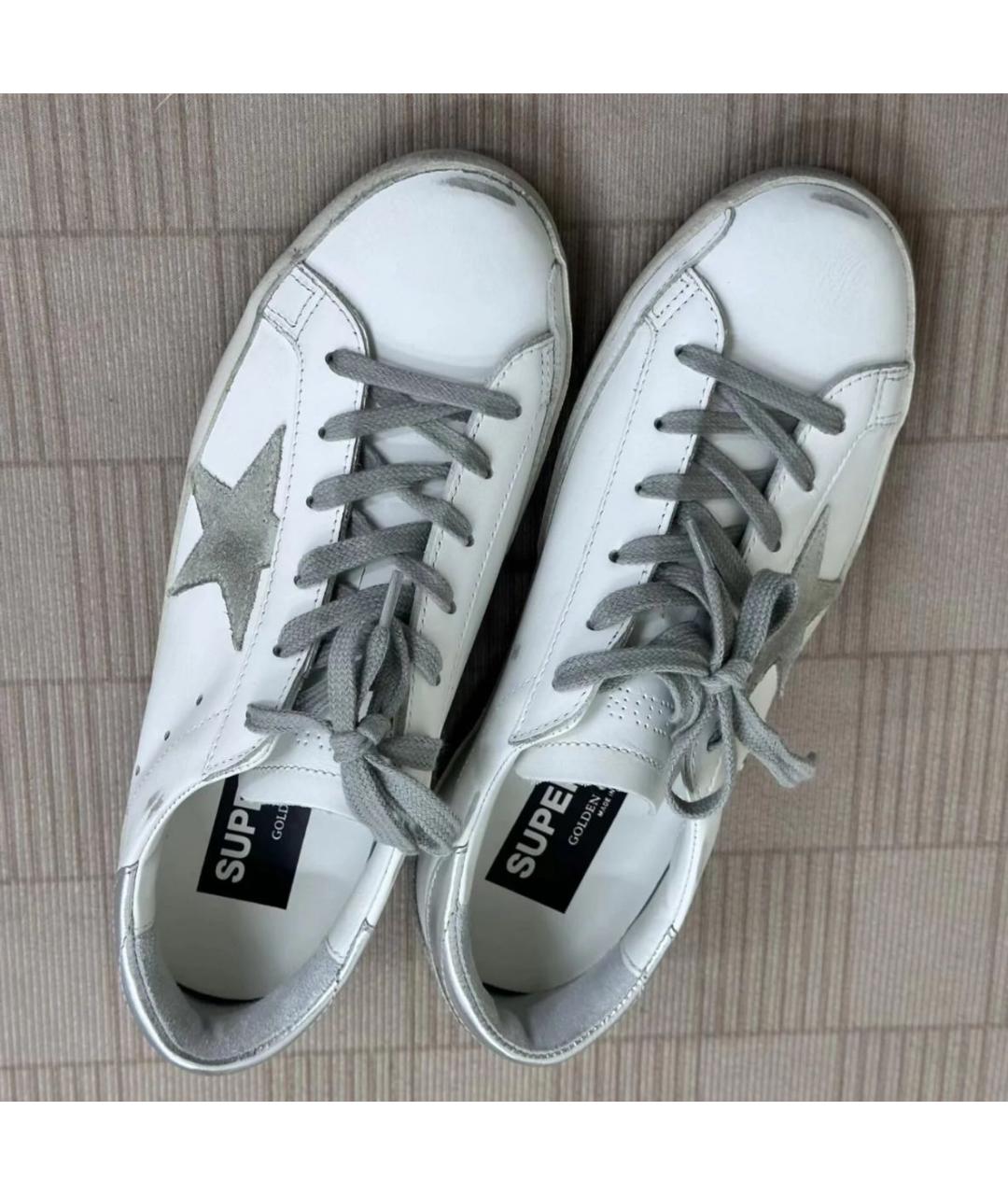 GOLDEN GOOSE Белые кожаные кеды, фото 6