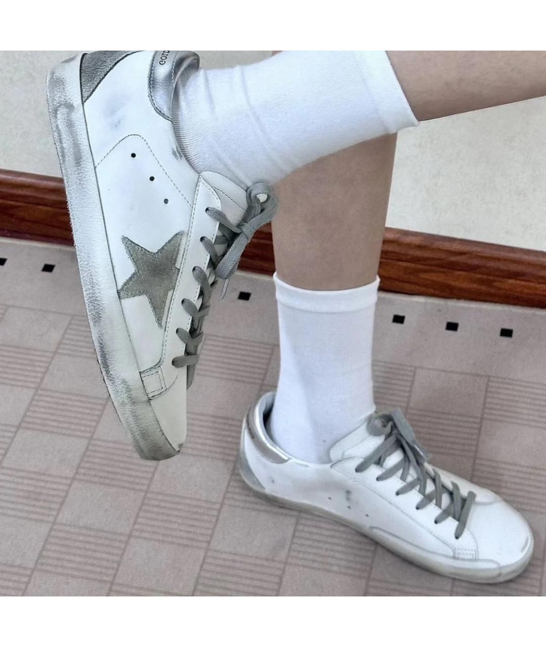GOLDEN GOOSE Белые кожаные кеды, фото 8