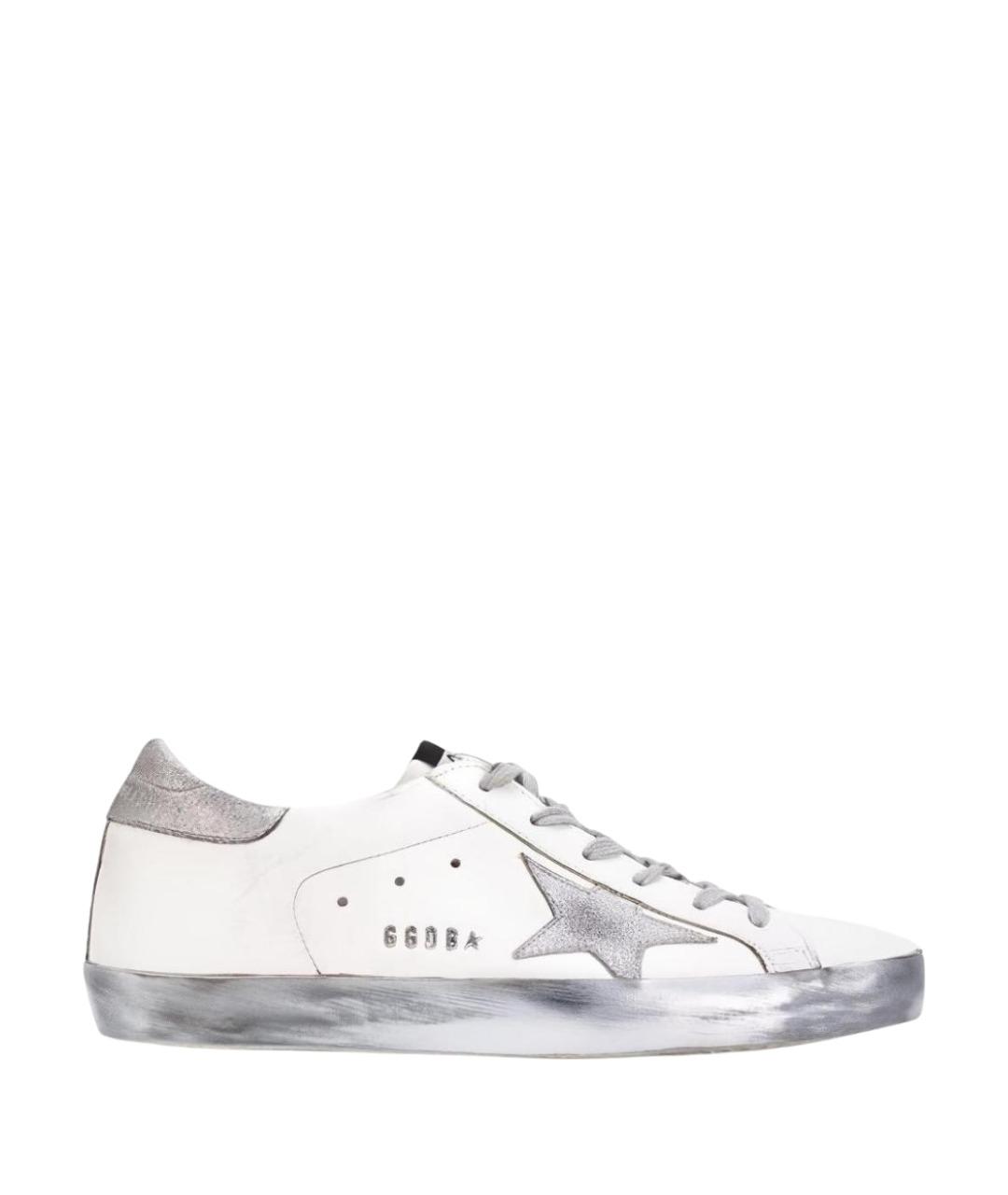 GOLDEN GOOSE Белые кожаные кеды, фото 1