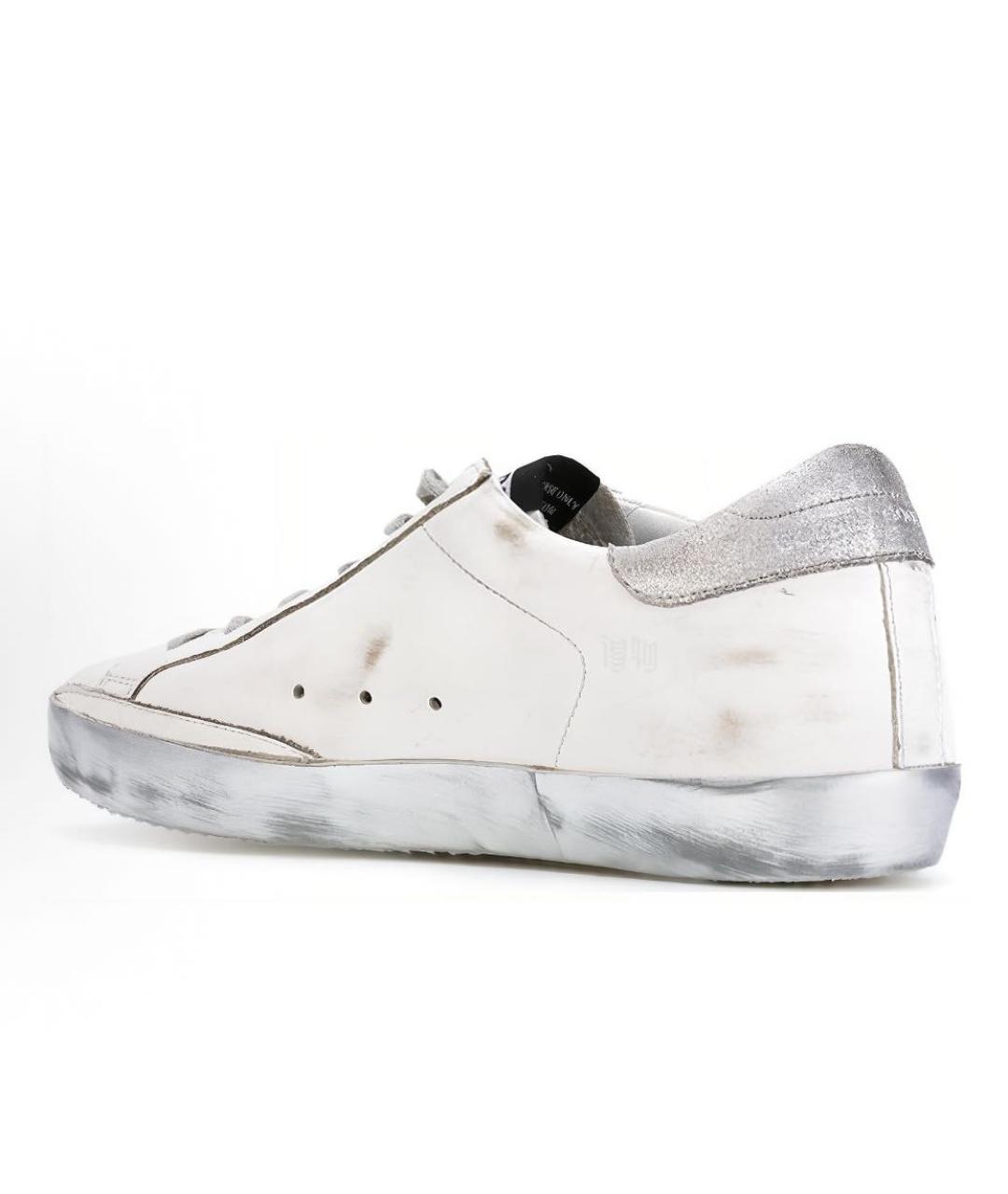 GOLDEN GOOSE Белые кожаные кеды, фото 3