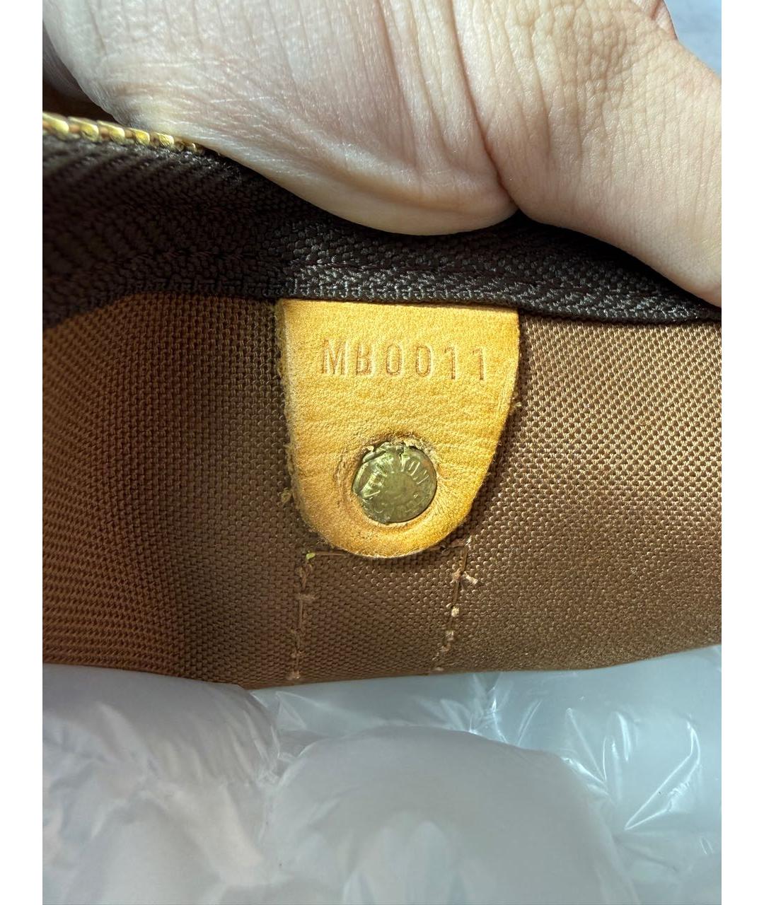LOUIS VUITTON Коричневая дорожная/спортивная сумка из канвы, фото 6