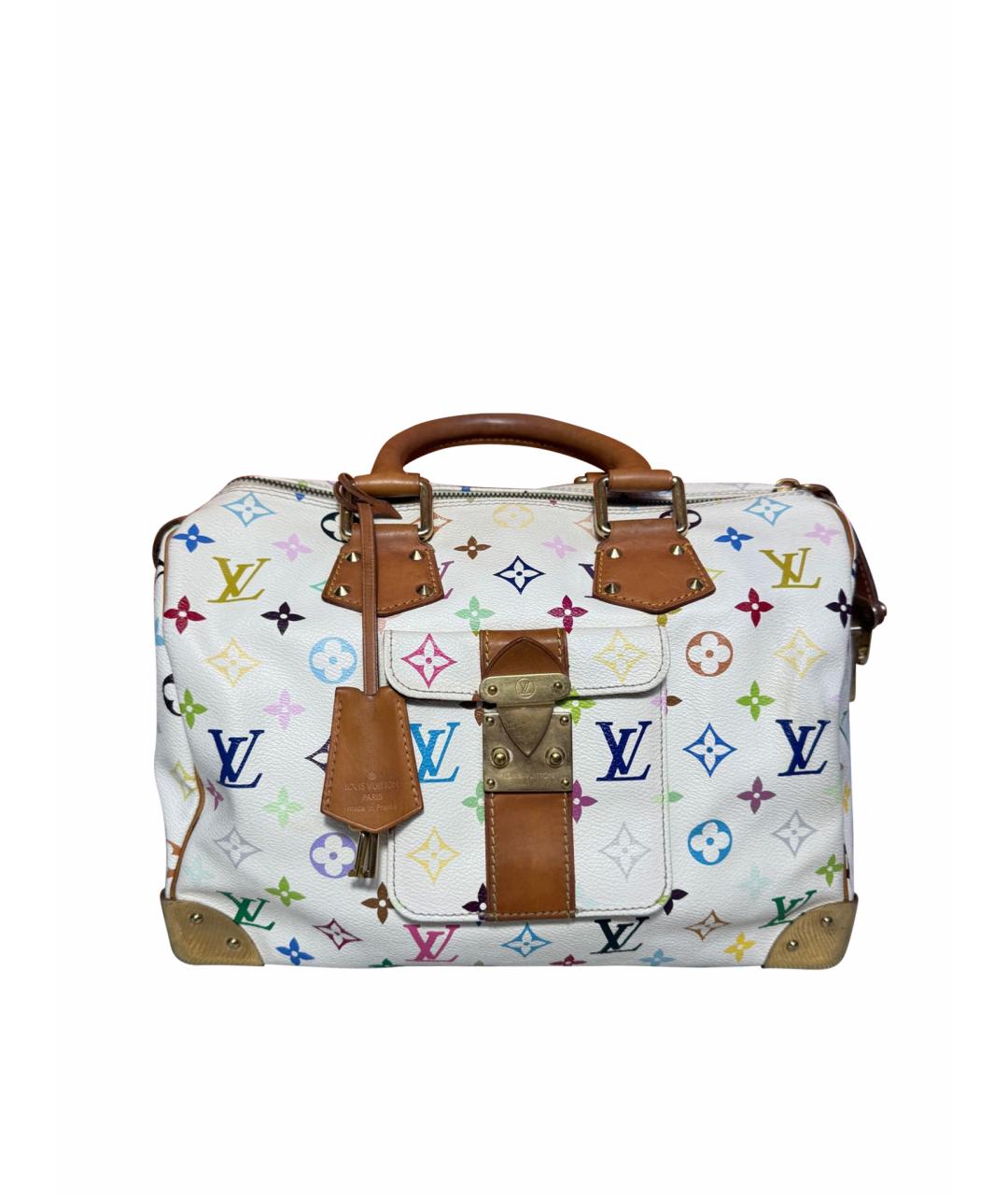 LOUIS VUITTON Белая сумка с короткими ручками из канвы, фото 1