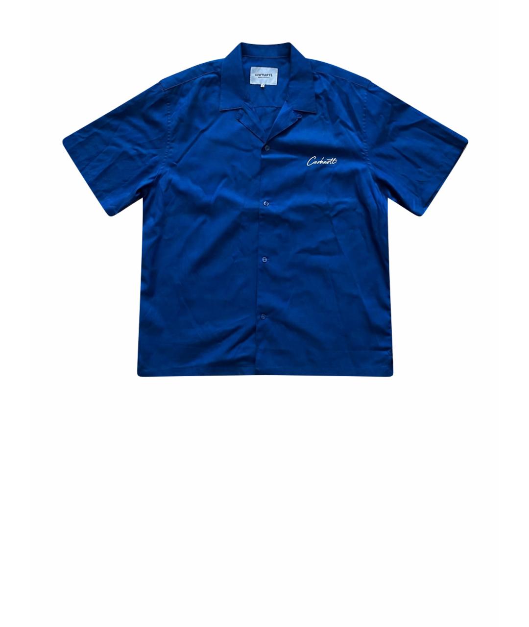 CARHARTT WIP Синяя хлопко-полиэстеровая кэжуал рубашка, фото 1