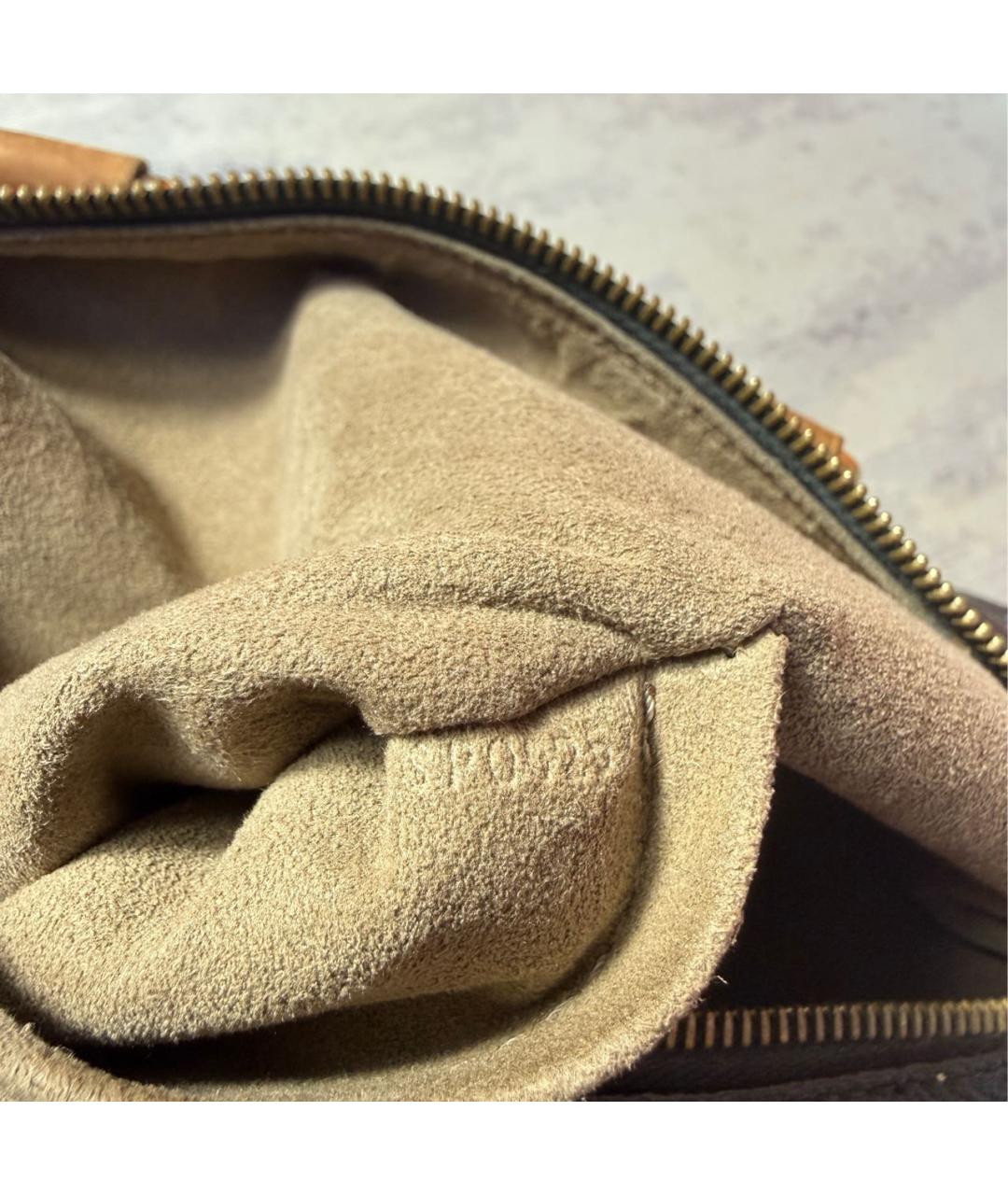 LOUIS VUITTON Черная сумка с короткими ручками из канвы, фото 6