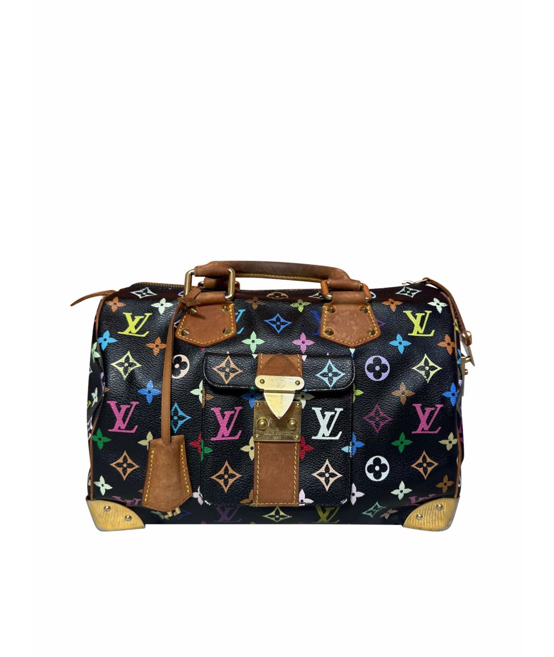 LOUIS VUITTON Черная сумка с короткими ручками из канвы, фото 1