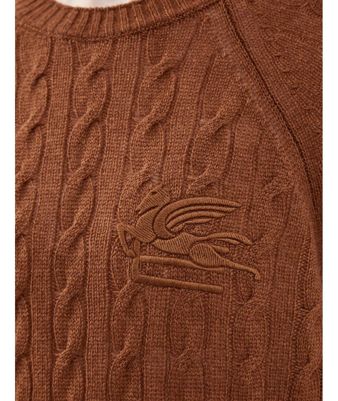 ETRO Коричневый кашемировый джемпер / свитер, фото 2