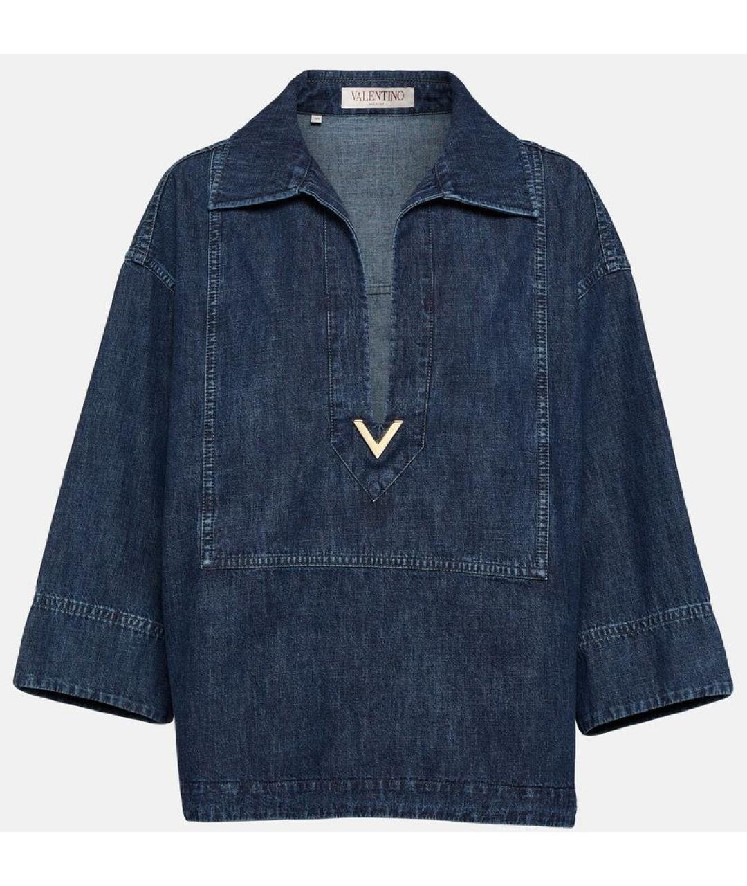 VALENTINO Синяя деним рубашка, фото 9