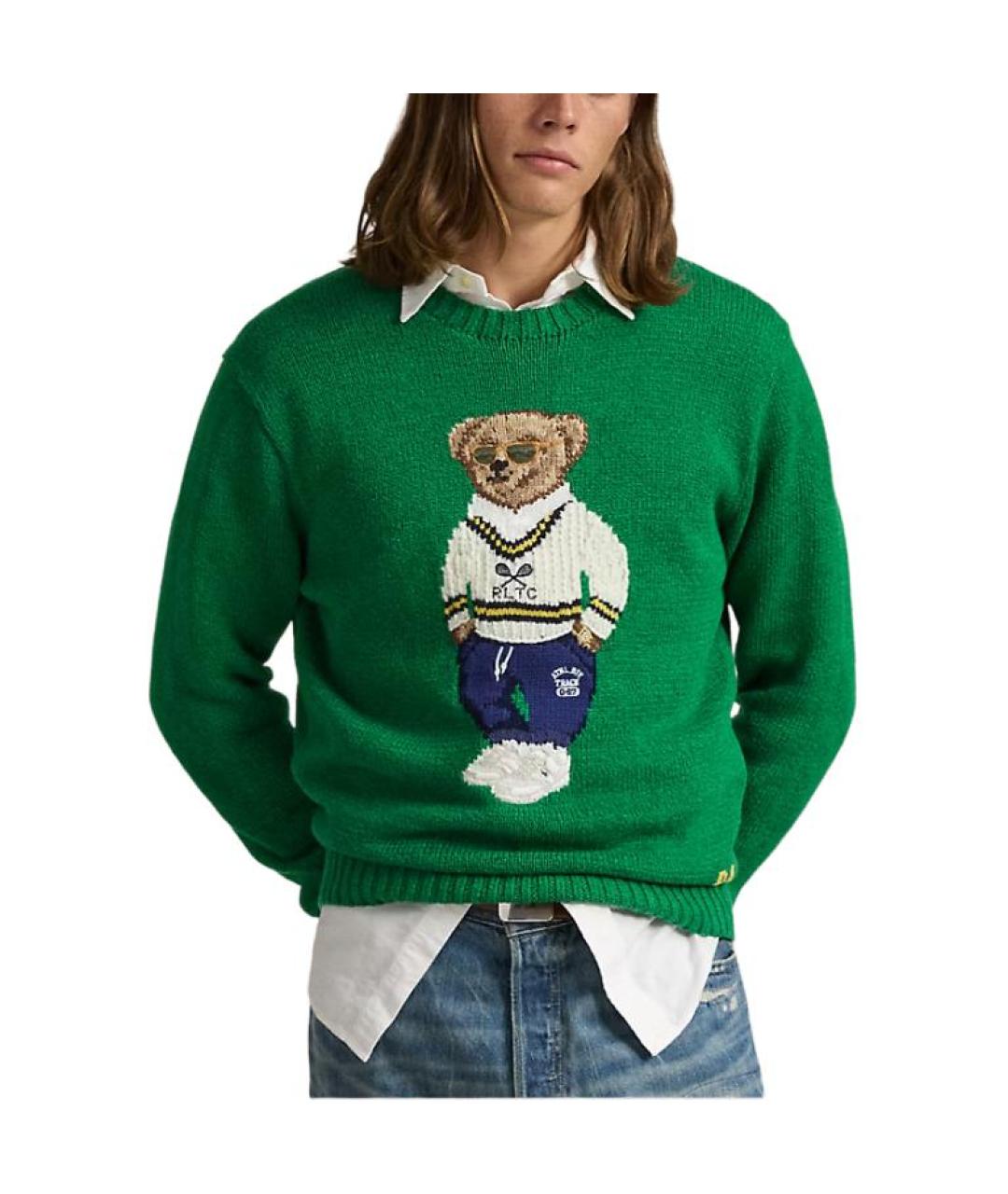 POLO RALPH LAUREN Зеленый джемпер / свитер, фото 2