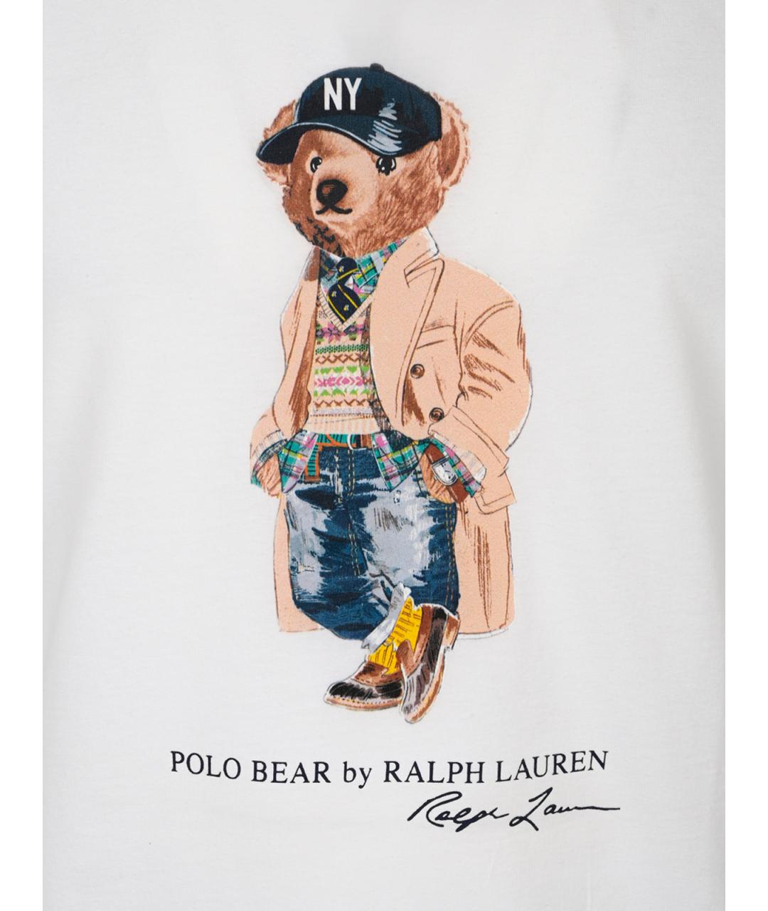 POLO RALPH LAUREN Белая хлопковая футболка, фото 3