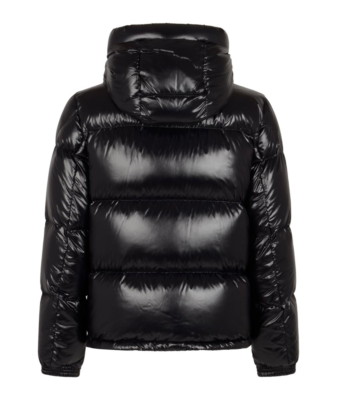 MONCLER Черный полиамидовый пуховик, фото 2
