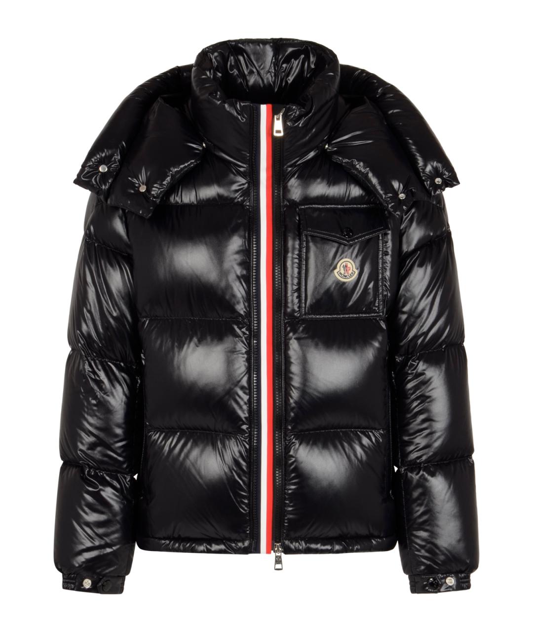 MONCLER Черный полиамидовый пуховик, фото 1