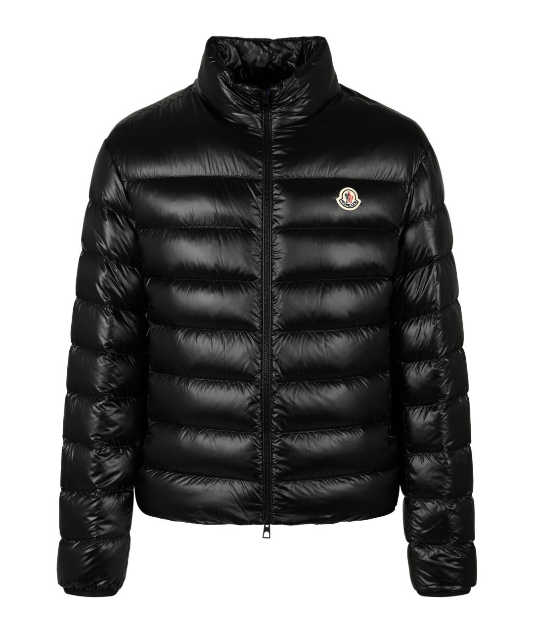 MONCLER Черный полиэстеровый пуховик, фото 1
