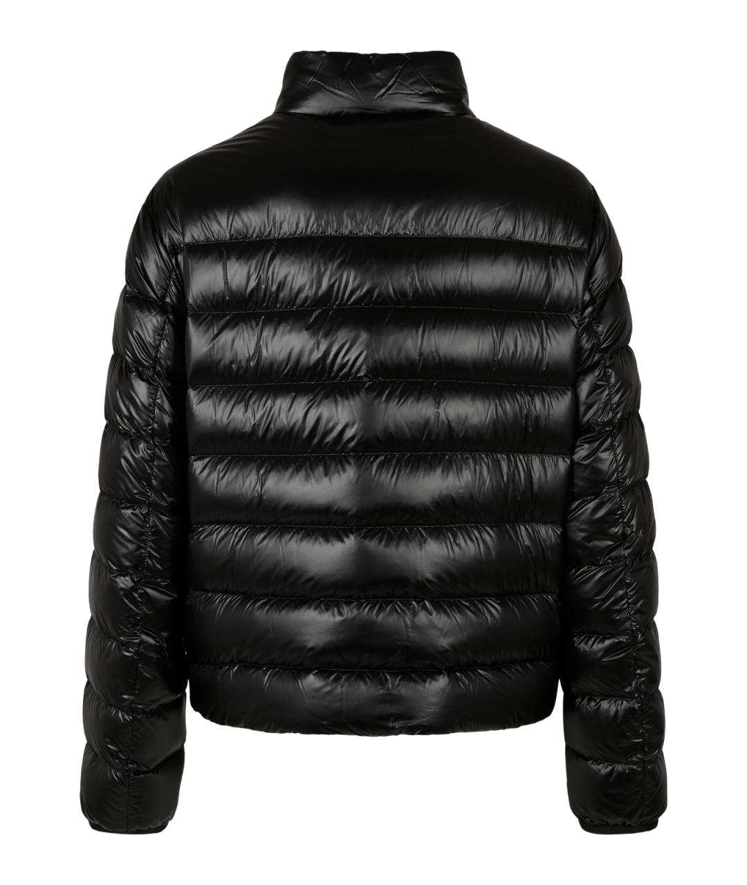 MONCLER Черный полиэстеровый пуховик, фото 2