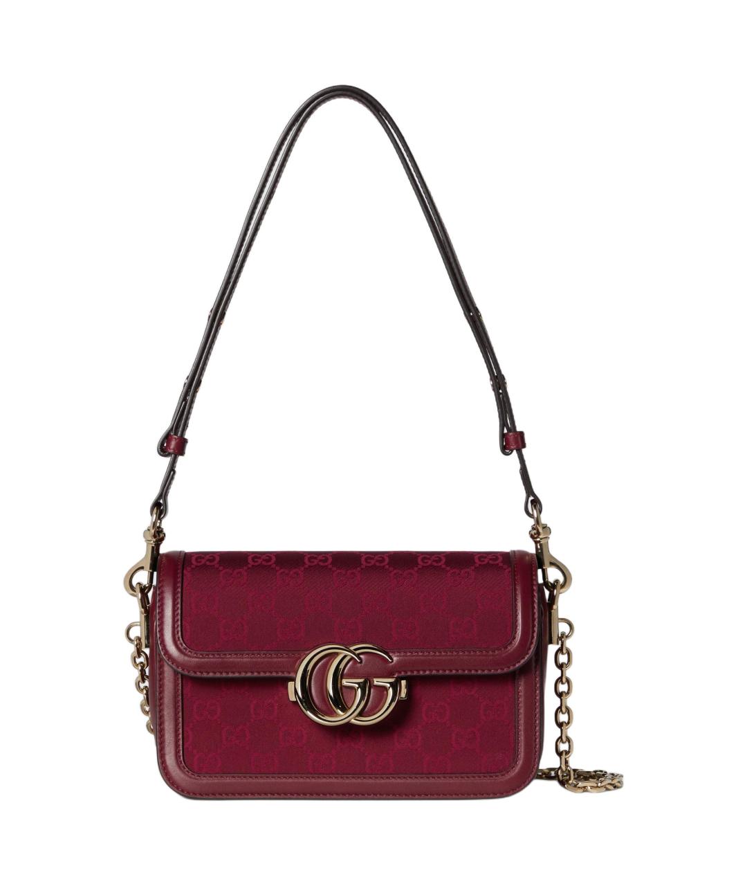 GUCCI Красная сумка через плечо из канвы, фото 2