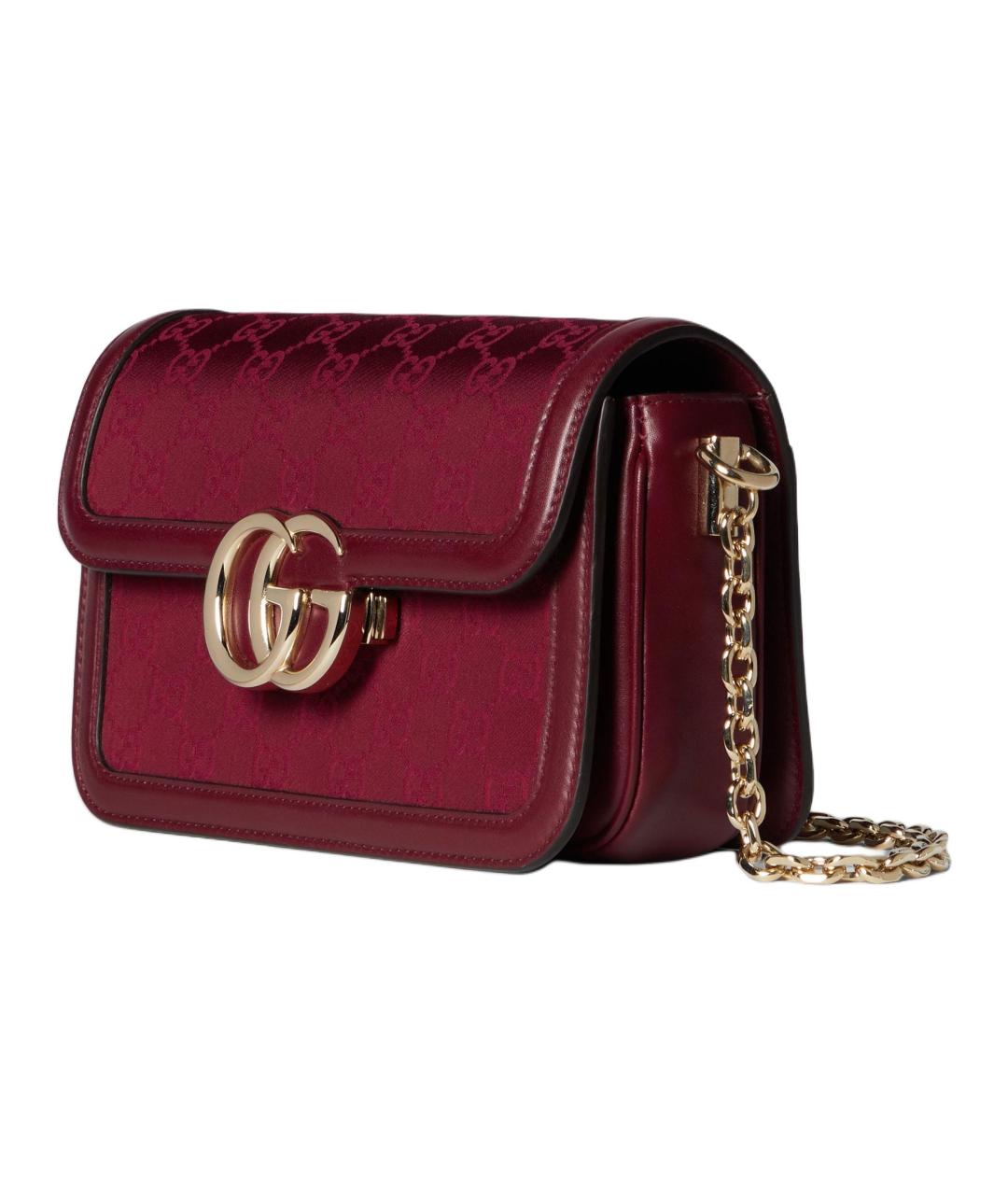 GUCCI Красная сумка через плечо из канвы, фото 3