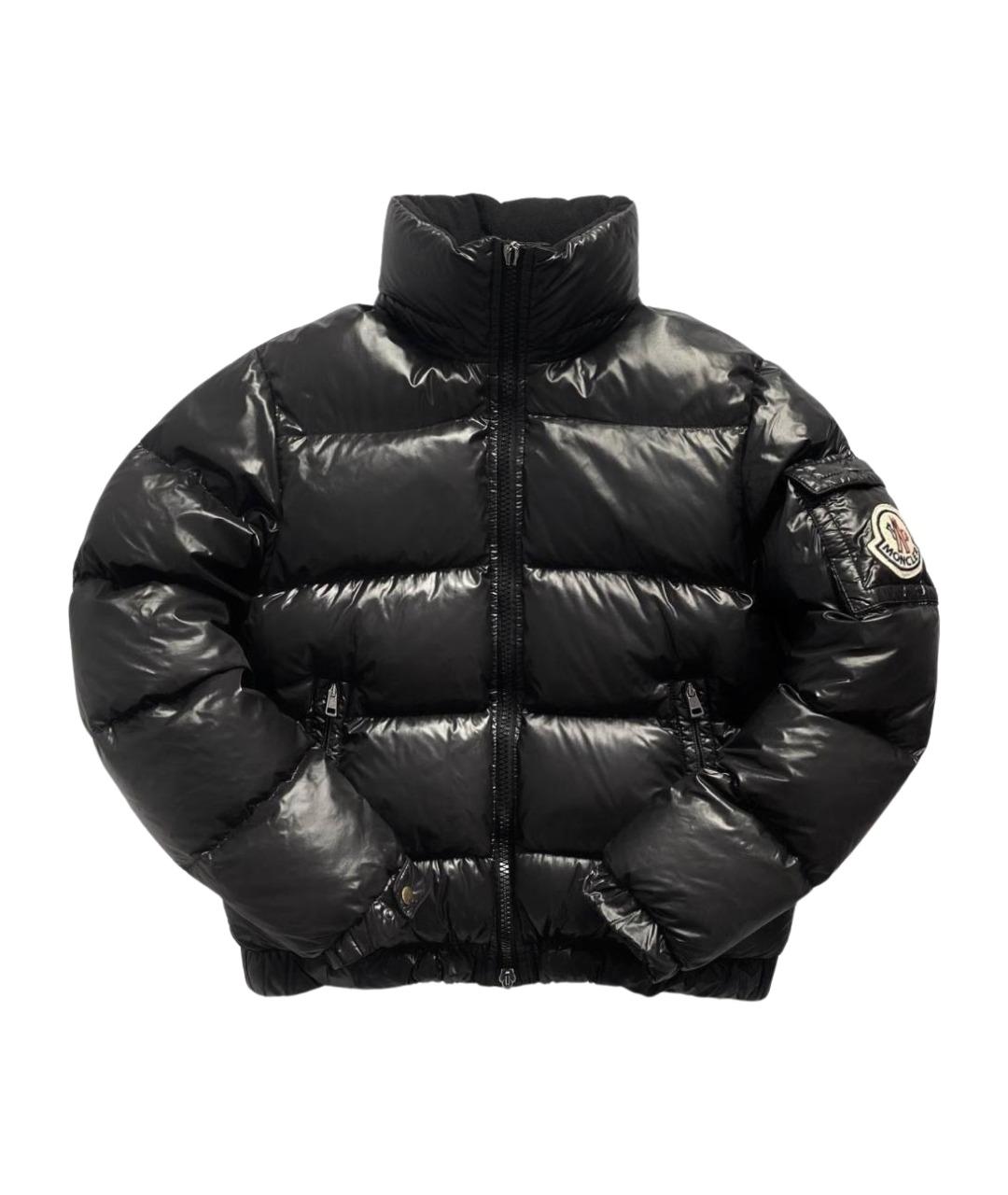MONCLER Черный полиэстеровый пуховик, фото 1