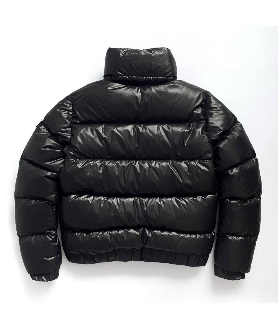 MONCLER Черный полиэстеровый пуховик, фото 2