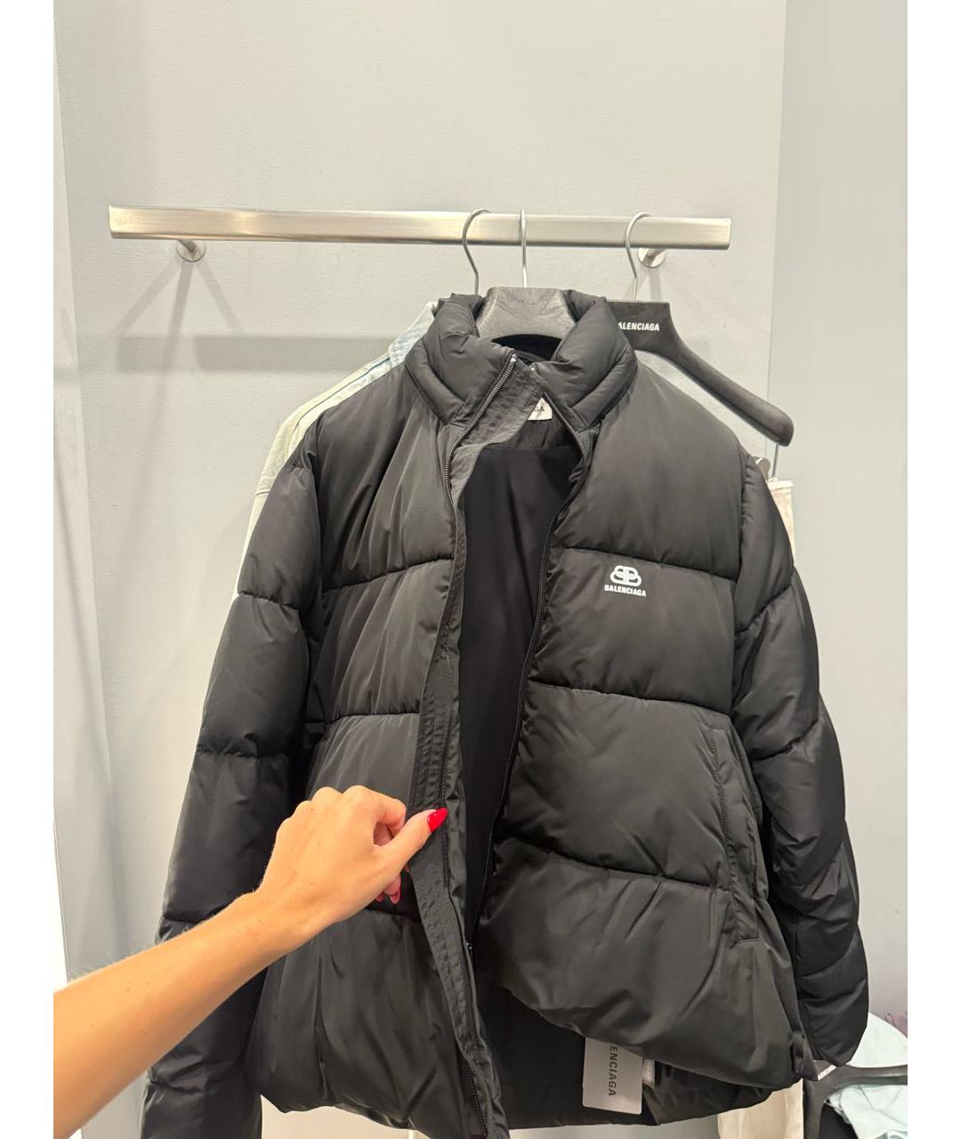 BALENCIAGA Черная полиэстеровая куртка, фото 6