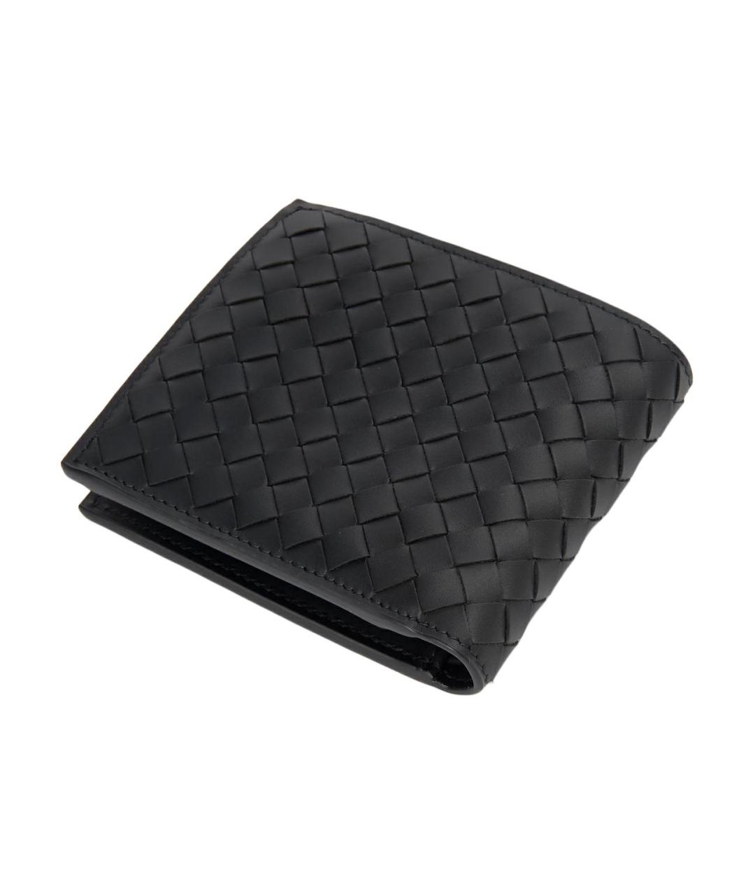 BOTTEGA VENETA Черный кожаный кошелек, фото 2