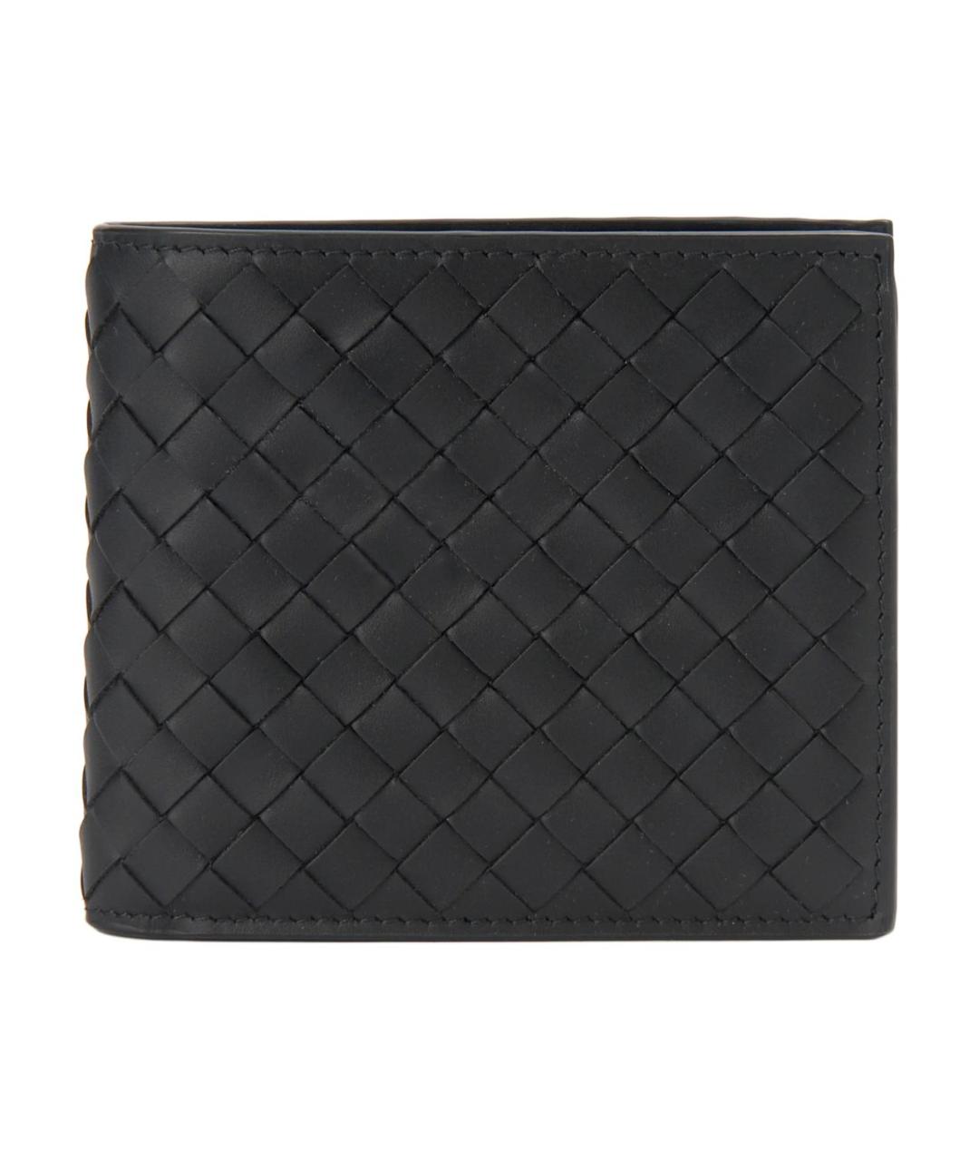 BOTTEGA VENETA Черный кожаный кошелек, фото 1