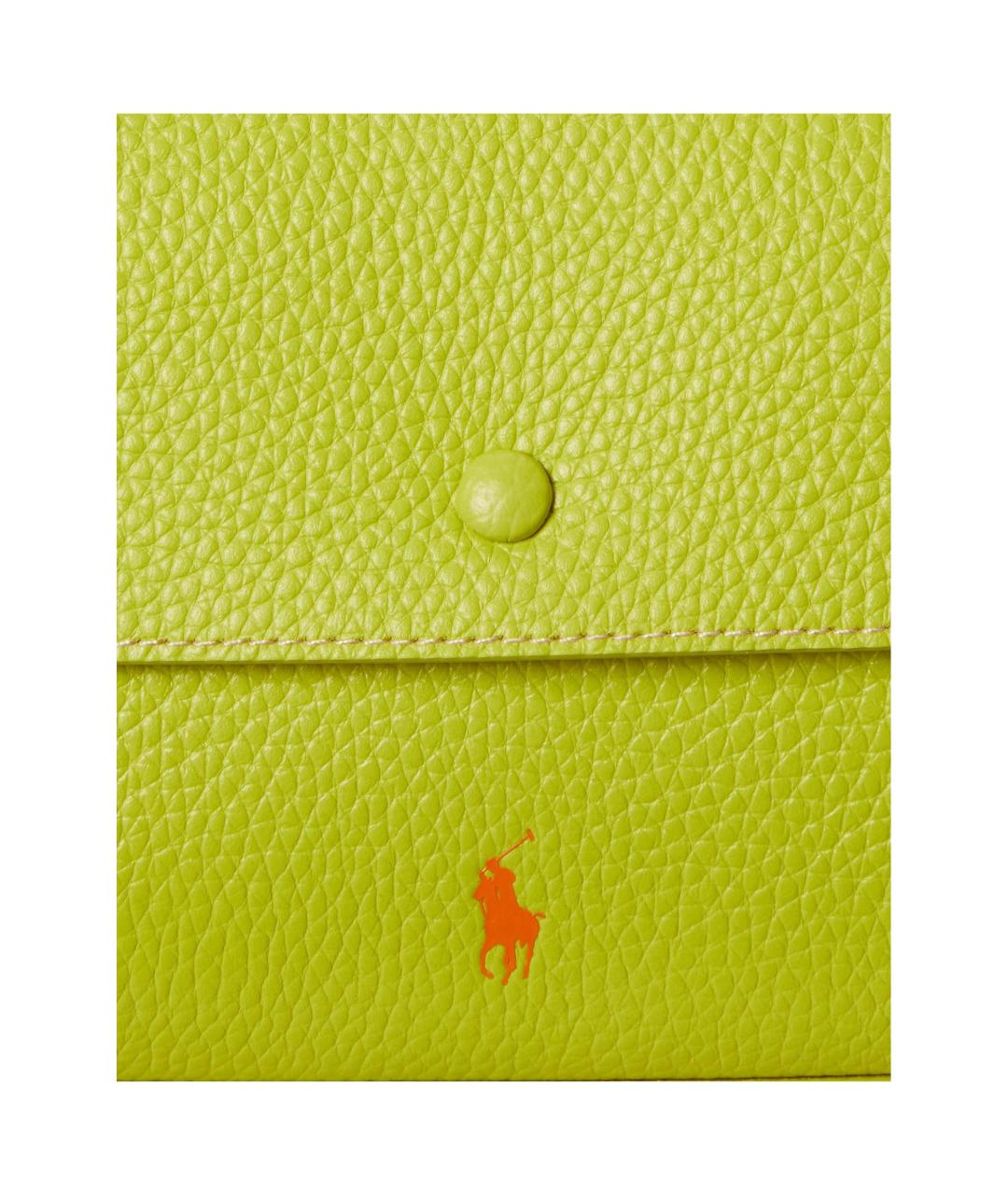 POLO RALPH LAUREN Салатовая кожаная сумка через плечо, фото 5