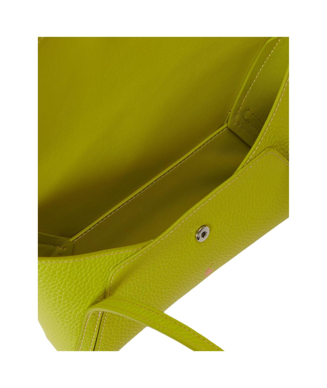 POLO RALPH LAUREN Салатовая кожаная сумка через плечо, фото 4