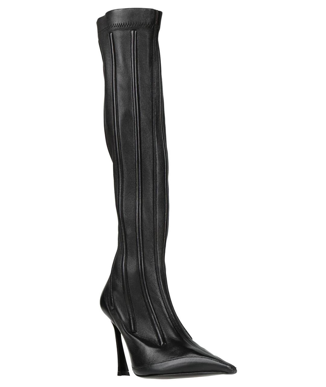 MUGLER Черные кожаные сапоги, фото 4