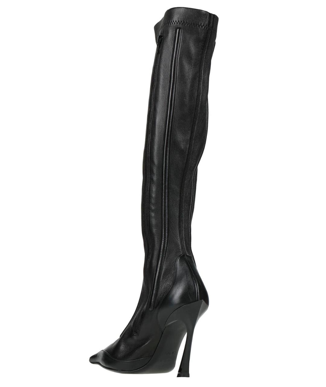 MUGLER Черные кожаные сапоги, фото 6