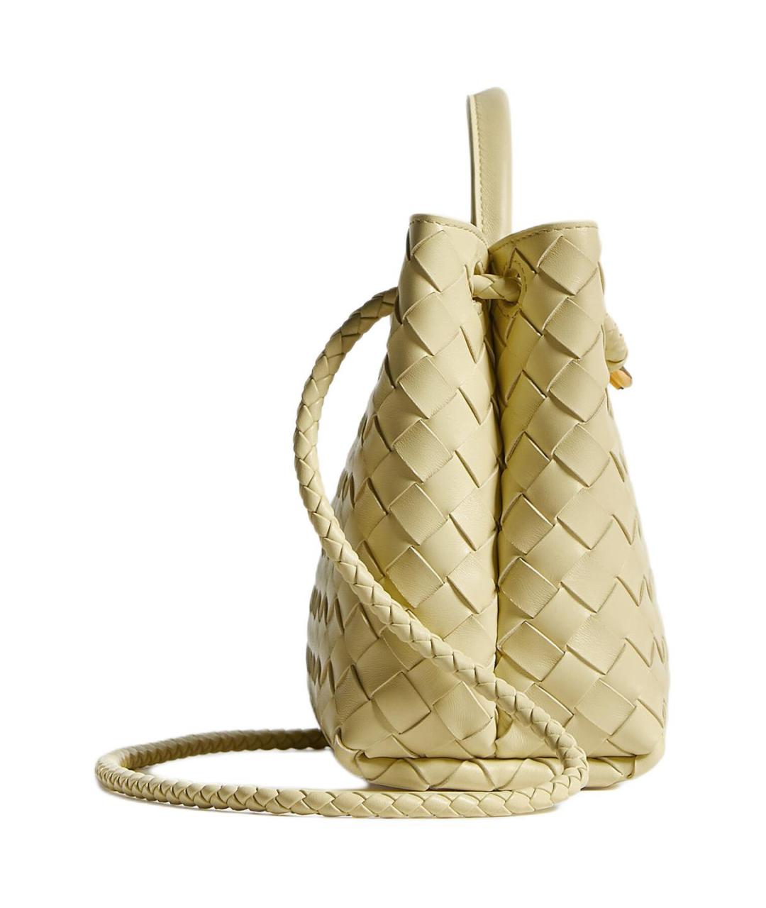 BOTTEGA VENETA Желтая кожаная сумка через плечо, фото 2