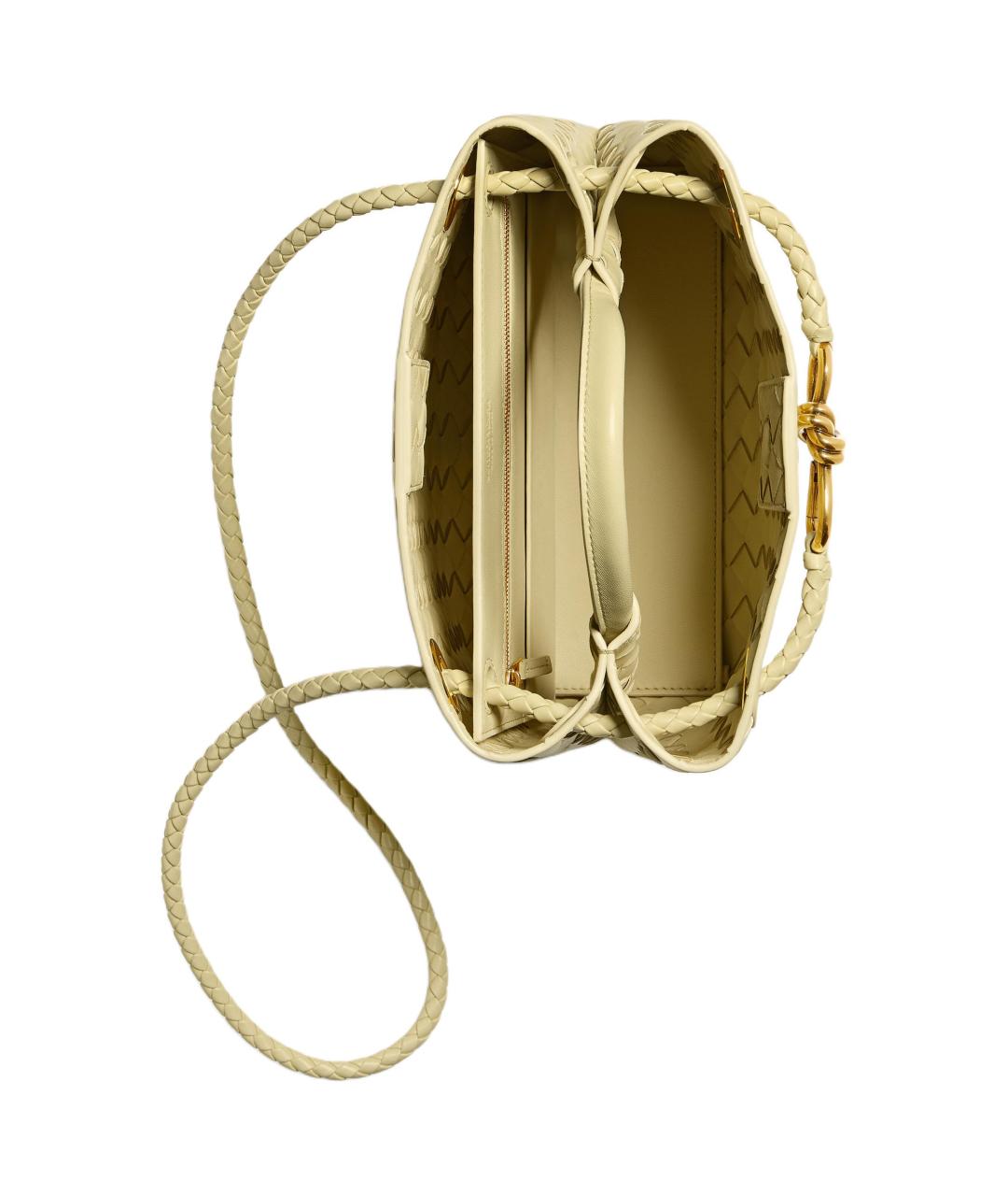 BOTTEGA VENETA Желтая кожаная сумка через плечо, фото 4
