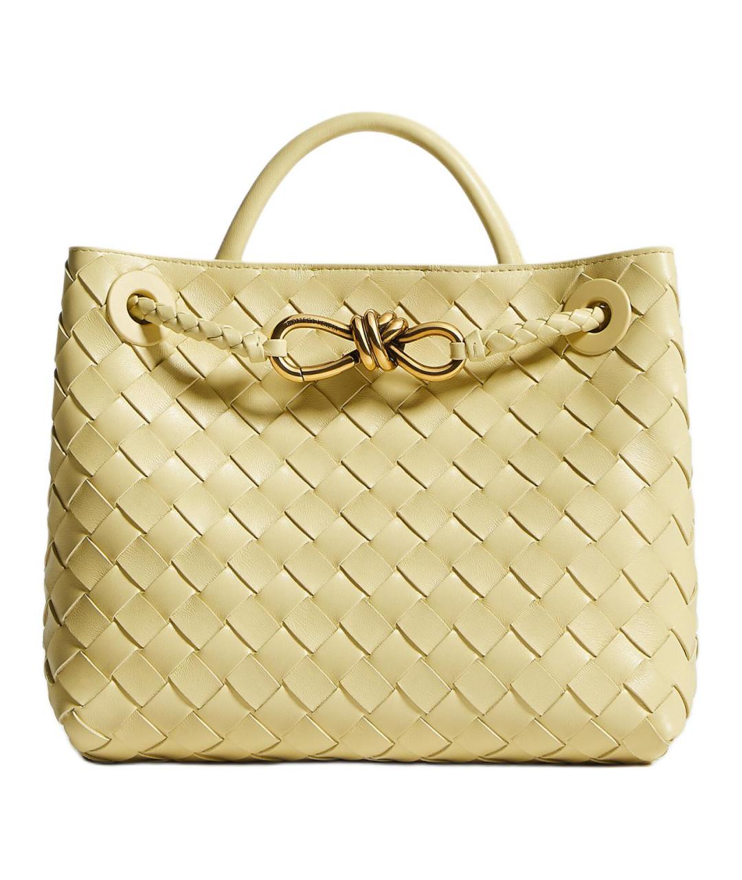 BOTTEGA VENETA Желтая кожаная сумка через плечо, фото 1