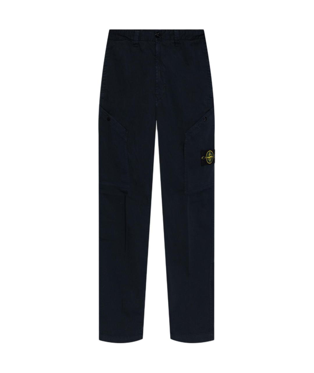 STONE ISLAND Темно-синие брюки чинос, фото 1