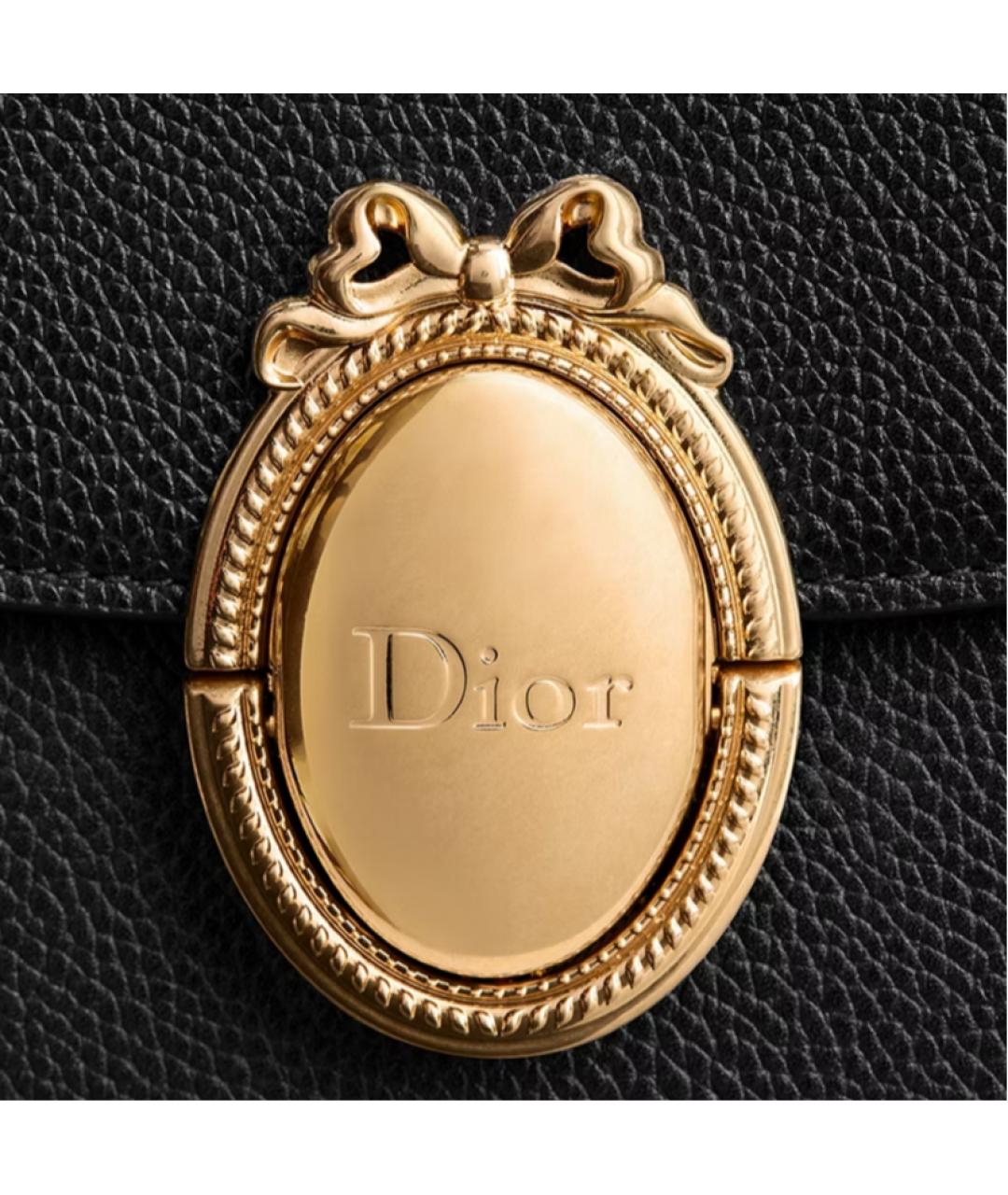 CHRISTIAN DIOR Черная кожаная сумка через плечо, фото 5