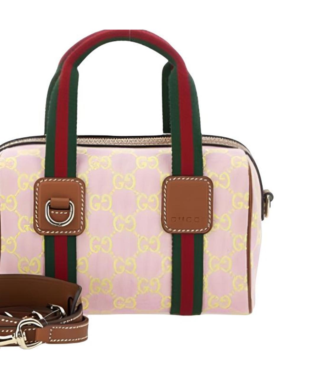 GUCCI Бежевая сумка через плечо из канвы, фото 3