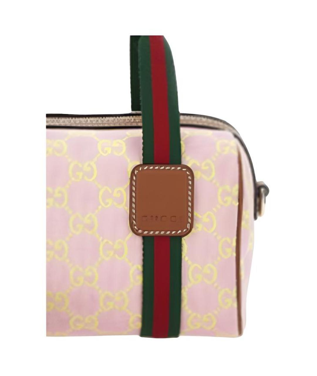GUCCI Бежевая сумка через плечо из канвы, фото 2