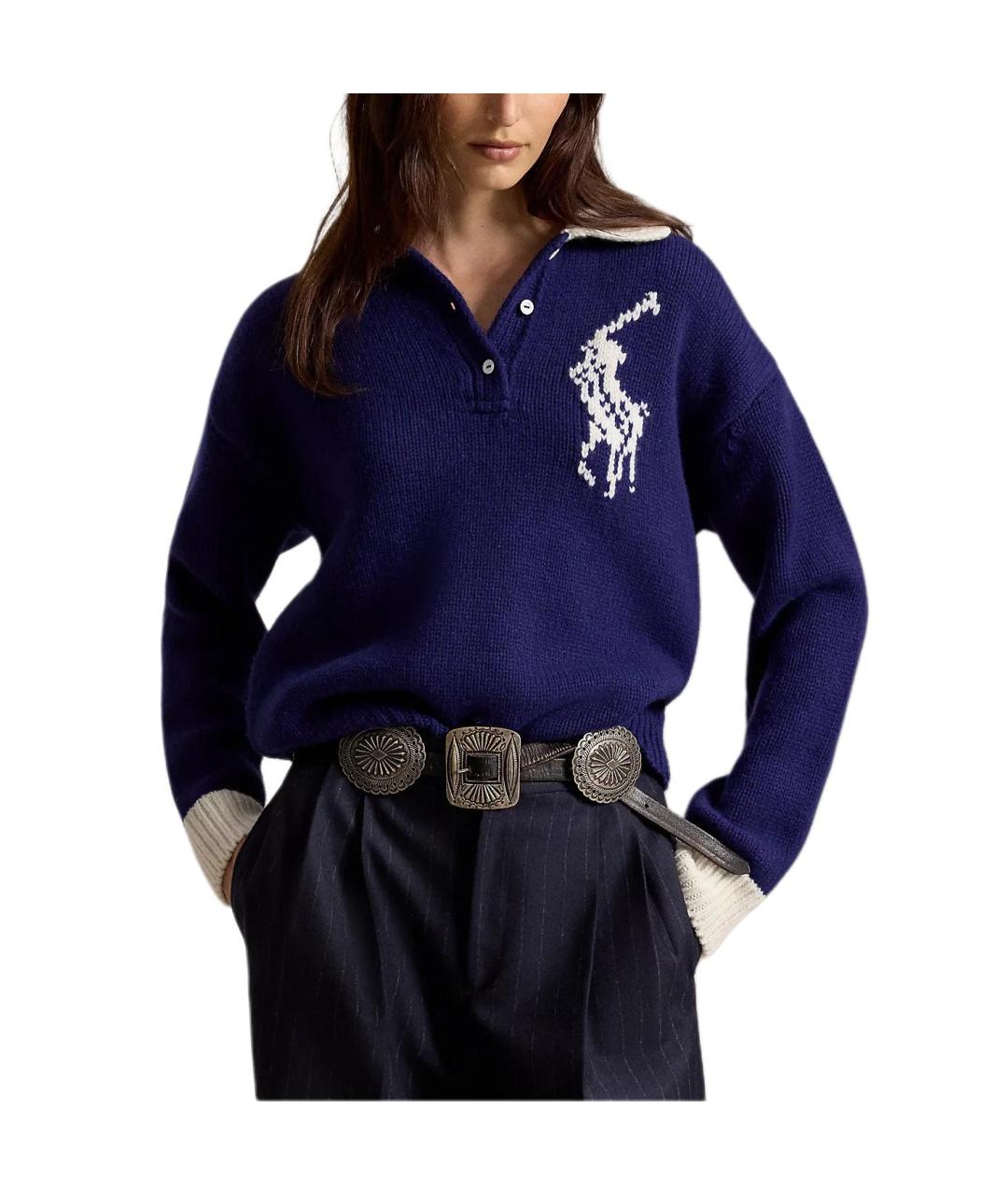 POLO RALPH LAUREN Синий джемпер / свитер, фото 2