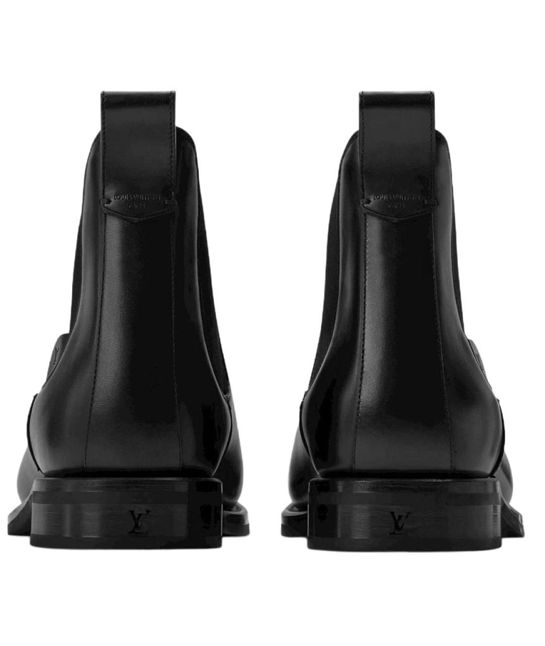 LOUIS VUITTON Черные кожаные низкие ботинки, фото 5