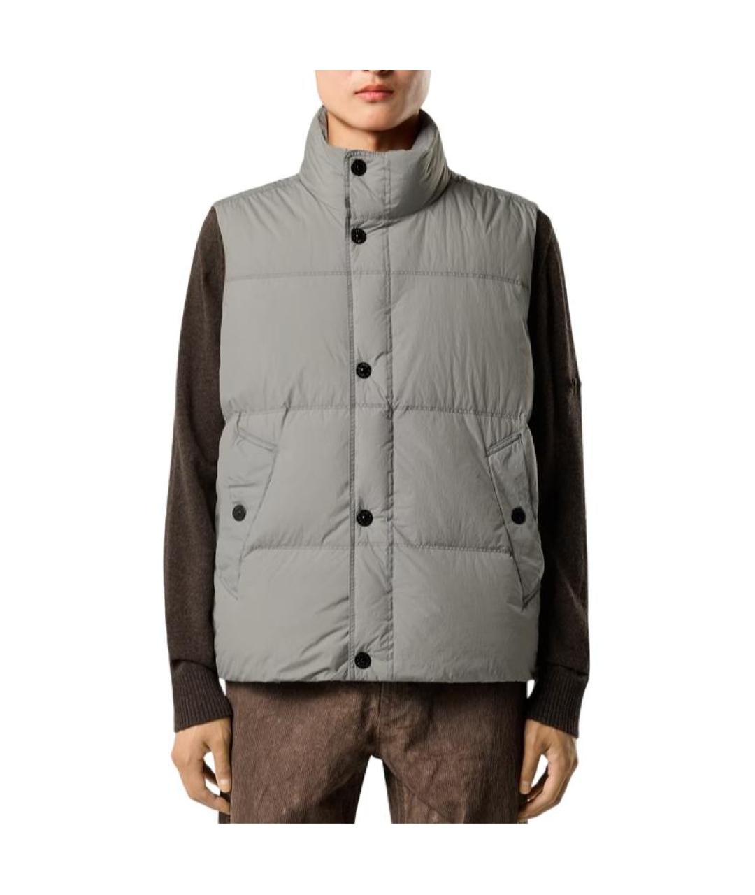STONE ISLAND Серый жилет, фото 3