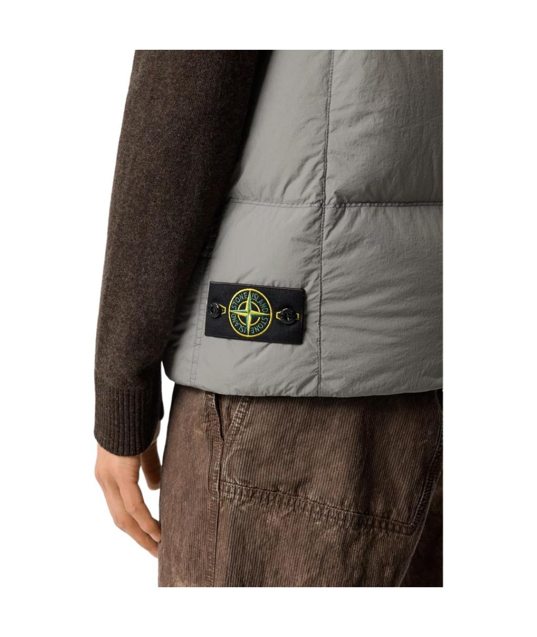 STONE ISLAND Серый жилет, фото 4