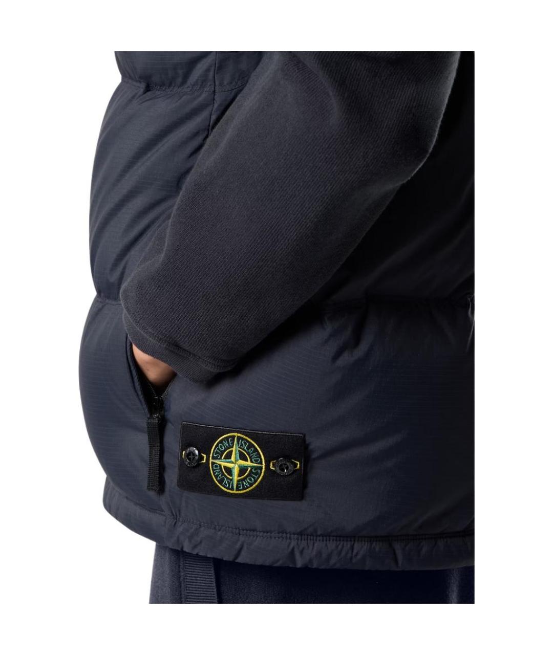 STONE ISLAND Темно-синий жилет, фото 5