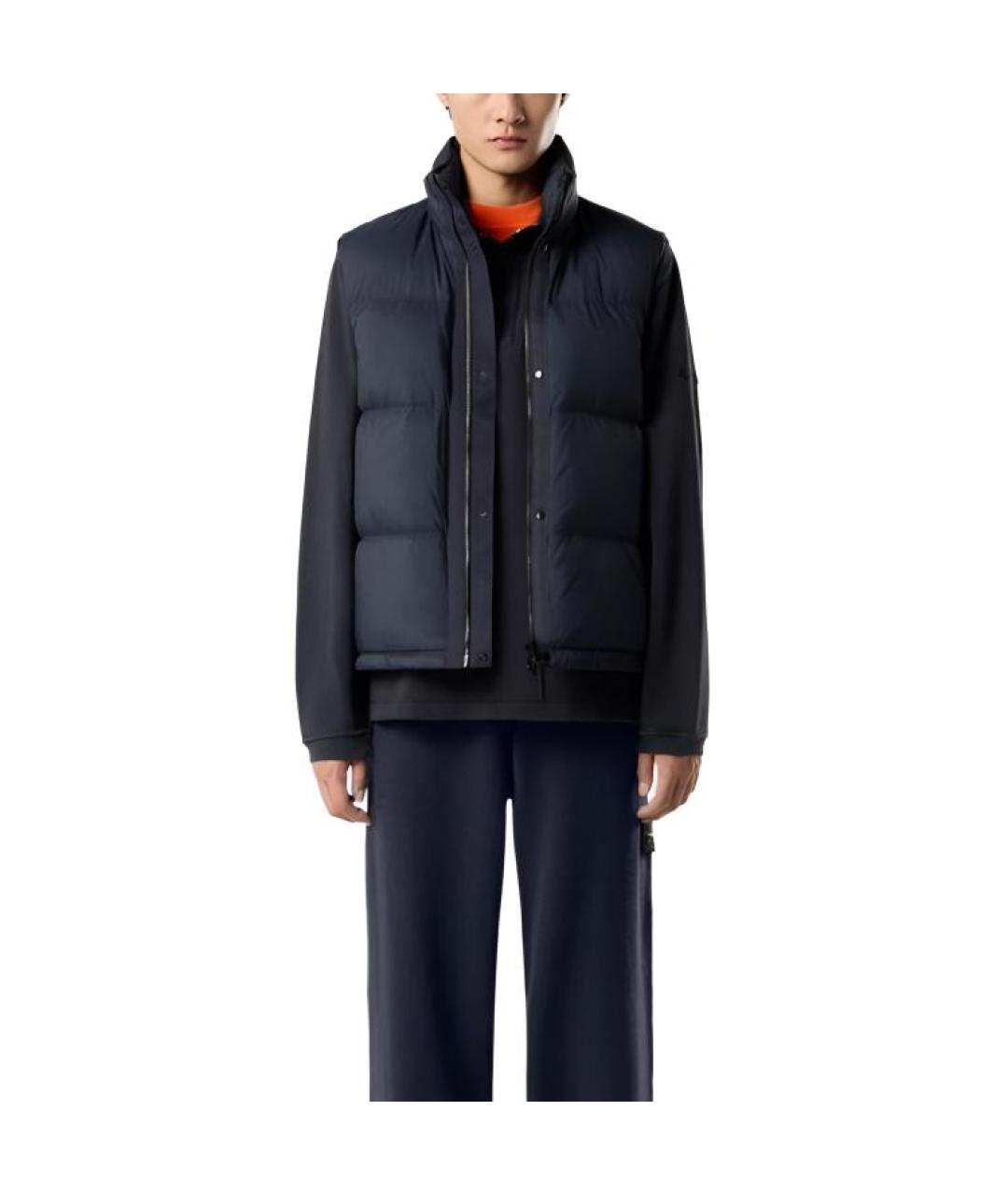 STONE ISLAND Темно-синий жилет, фото 3