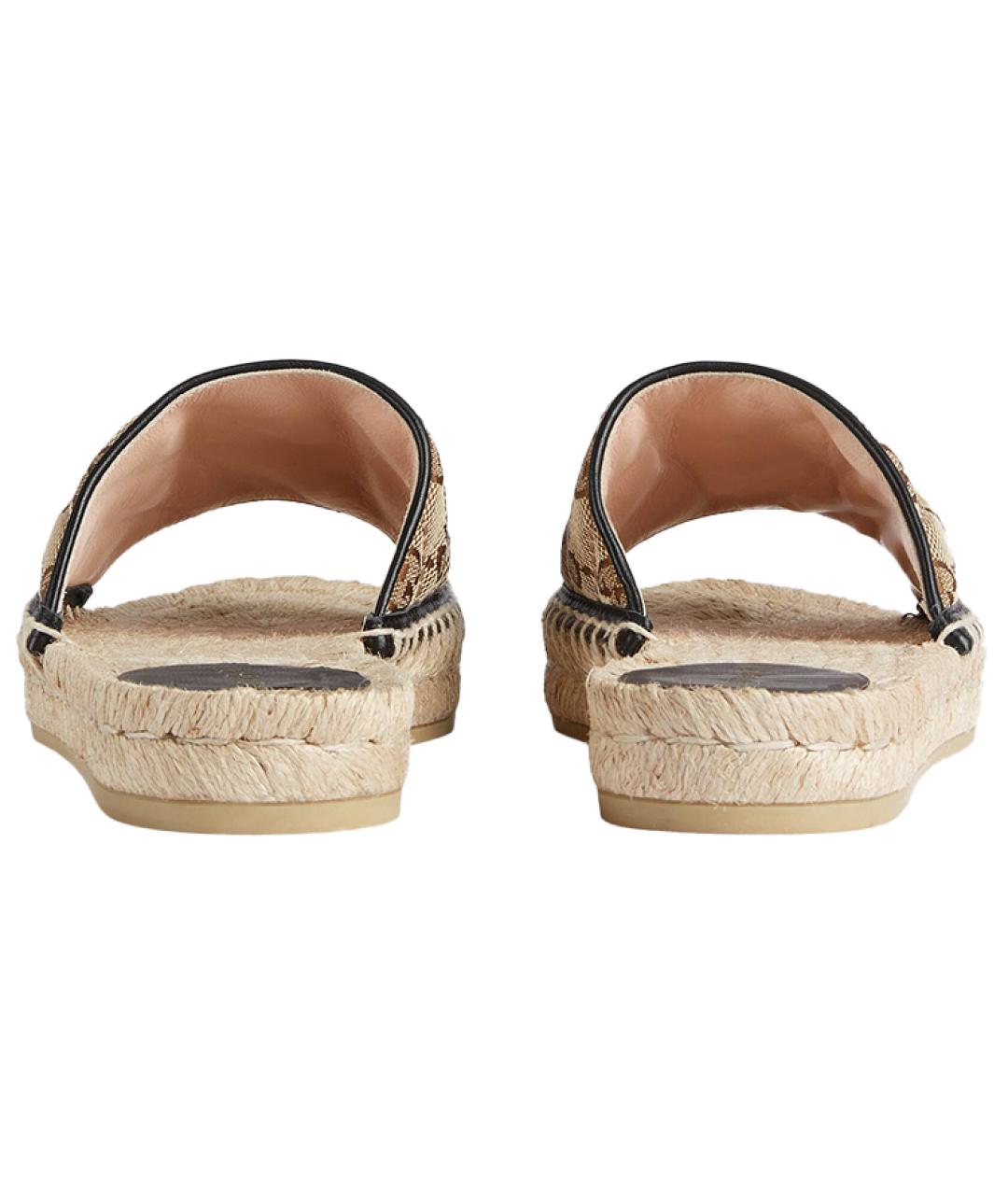 GUCCI Бежевые шлепанцы, фото 4