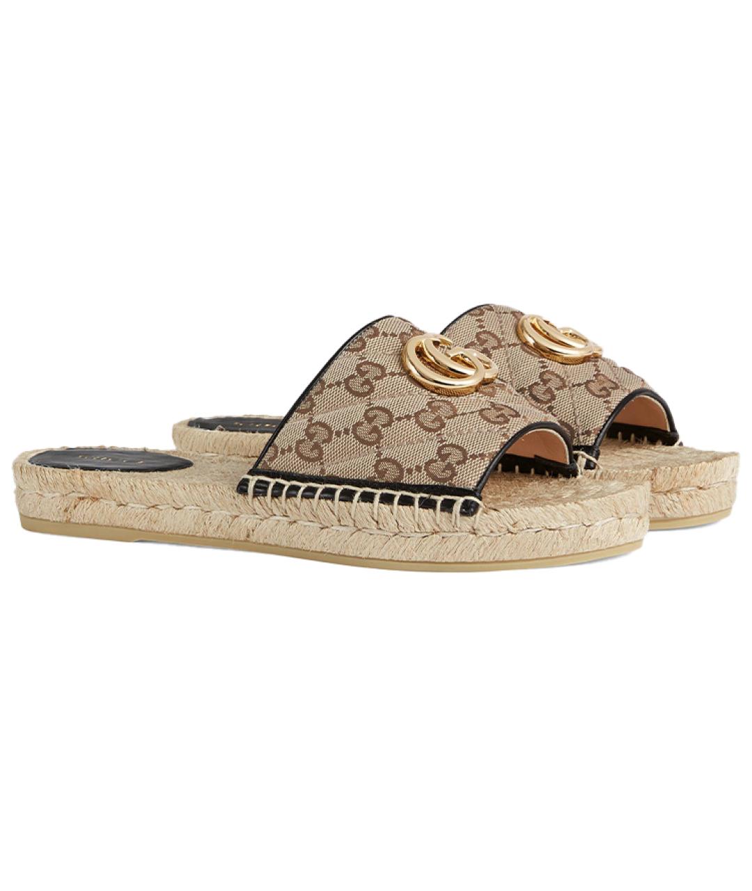 GUCCI Бежевые шлепанцы, фото 3